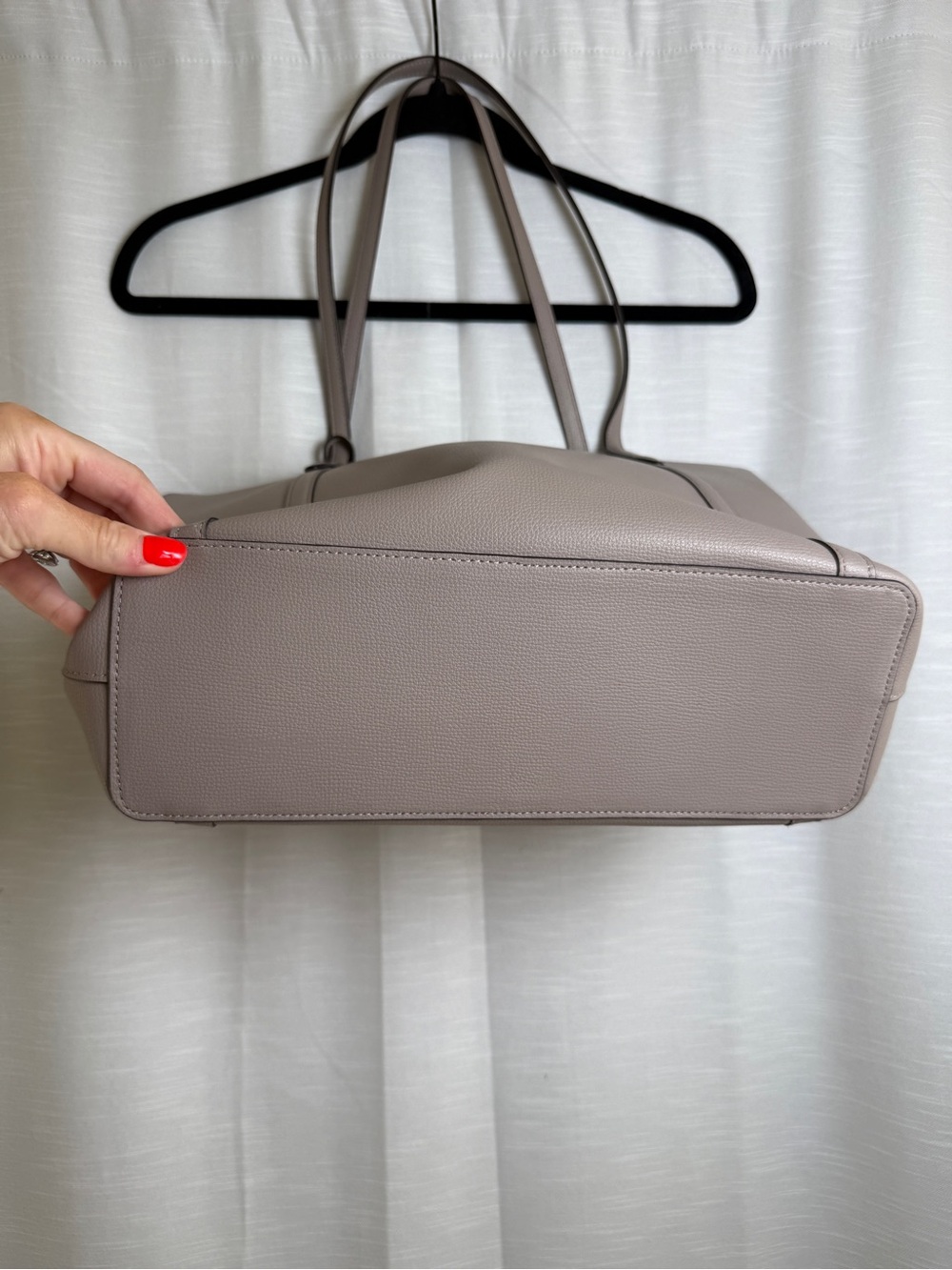 Kate Spade New York Cara Large Tote Gray Pebbled Leather Shoulder Bag - Picture 10 of 17